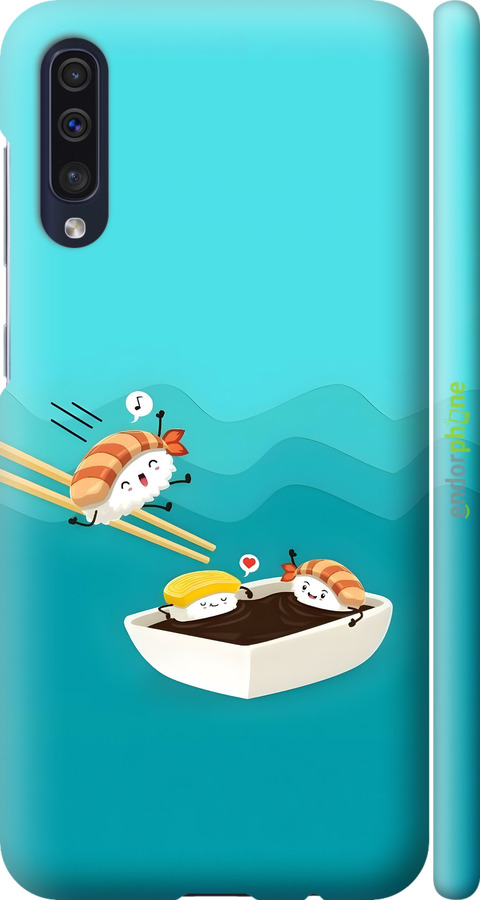 3D пластиковий матовий чехол Суші для Samsung Galaxy A30s A307F - 6354m-1804 изображение 