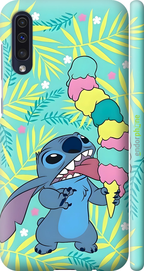 3D пластиковий матовий чехол Стіч для Samsung Galaxy A50 2019 A505F - 6361m-1668 изображение 