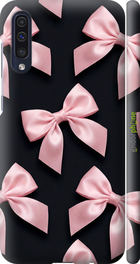 3D пластиковый матовый чехол Coquette Ribbons Dark Coquette для Samsung Galaxy A50 2019 A505F - 6767m-1668 изображение 