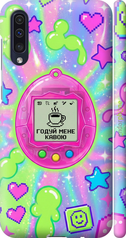 3D пластиковый матовый чехол Y2K Aesthetic Retro Pet: Годуй мене кавою для Samsung Galaxy A50 2019 A505F - 6784m-1668 изображение 
