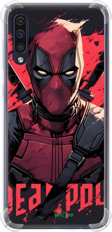 Силикон с усиленными углами чехол Дедпул для Samsung Galaxy A30s A307F - 6293sp-1804 изображение 