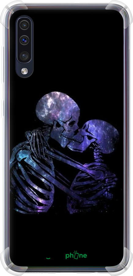 Силикон с усиленными углами чехол С изображением скелета для Samsung Galaxy A30s A307F - 6537sp-1804 изображение 