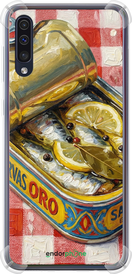 Силикон с усиленными углами чехол Vintage Sardine Tin Phone для Samsung Galaxy A50 2019 A505F - 6772sp-1668 изображение 
