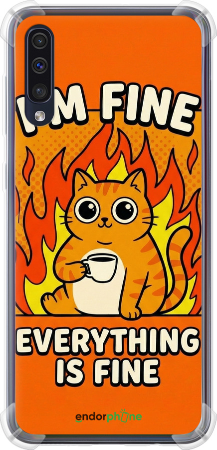 Силикон с усиленными углами чехол Funny Cat для Samsung Galaxy A50 2019 A505F - 6786sp-1668 изображение 