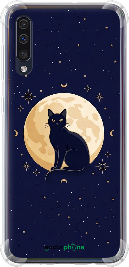 Силикон с усиленными углами чехол Cute Cat Celestial/Witchy для Samsung Galaxy A50 2019 A505F - 6787sp-1668 изображение 