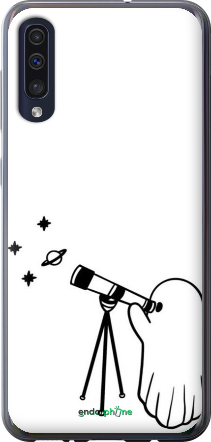 2D пластиковый чехол Привидение астроном для Samsung Galaxy A50 2019 A505F - 6444t-1668 изображение 