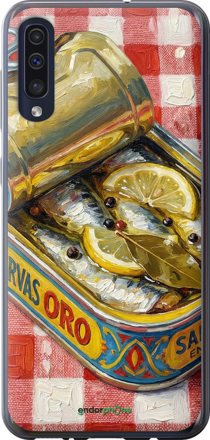 Силиконовый чехол Vintage Sardine Tin Phone для Samsung Galaxy A50 2019 A505F - 6772u-1668 изображение 