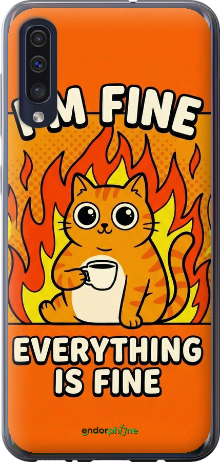 Силиконовый чехол Funny Cat для Samsung Galaxy A30s A307F - 6786u-1804 изображение 