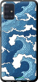 TPU чехол Абстрактний малюнок морських хвиль для Samsung Galaxy A51 2020 A515F - 6538b-1827 изображение 