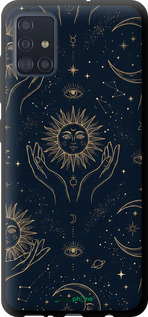 TPU чехол Celestial Harmony: Sun & Moon Gold Mystic Pattern для Samsung Galaxy A51 2020 A515F - 6778b-1827 изображение 