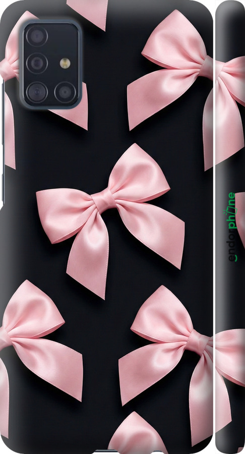 3D пластиковий матовий чехол Coquette Ribbons Dark Coquette для Samsung Galaxy A51 2020 A515F - 6767m-1827 изображение 