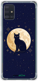 Силіконовий протиударний с посиленими кутами чехол Cute Cat Celestial/Witchy для Samsung Galaxy A51 2020 A515F - 6787sp-1827 изображение 
