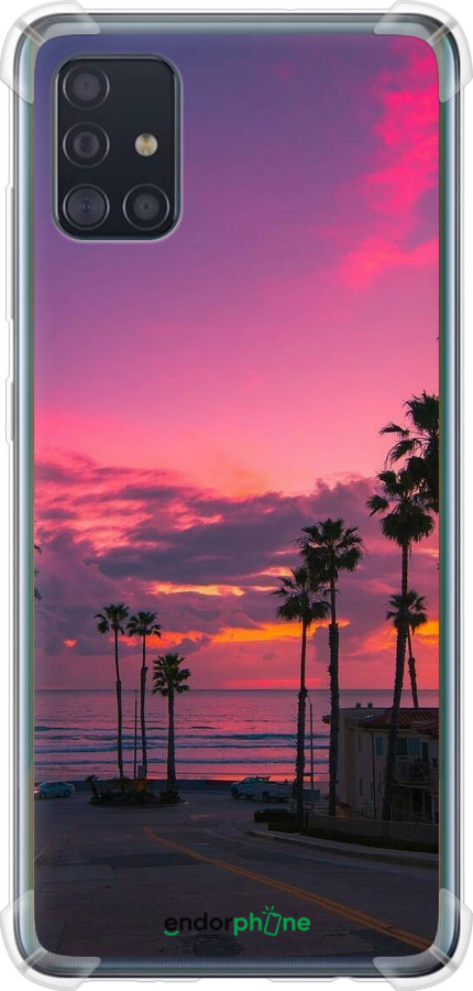 Силикон с усиленными углами чехол Пальмы для Samsung Galaxy A51 2020 A515F - 5873sp-1827 изображение 