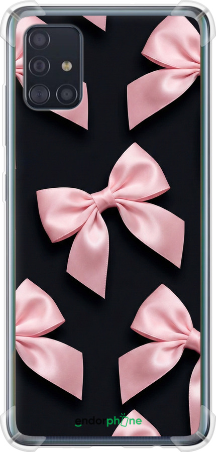 Силикон с усиленными углами чехол Coquette Ribbons Dark Coquette для Samsung Galaxy A51 2020 A515F - 6767sp-1827 изображение 