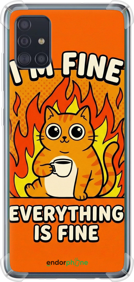 Силіконовий протиударний с посиленими кутами чехол Funny Cat для Samsung Galaxy A51 2020 A515F - 6786sp-1827 изображение 