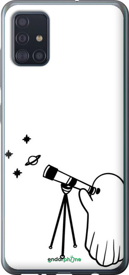 2D пластиковый чехол Привидение астроном для Samsung Galaxy A51 2020 A515F - 6444t-1827 изображение 