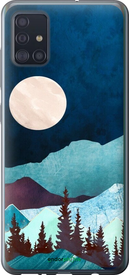 2D пластиковый чехол Горная идиллия ночной пейзаж для Samsung Galaxy A51 2020 A515F - 6488t-1827 изображение 