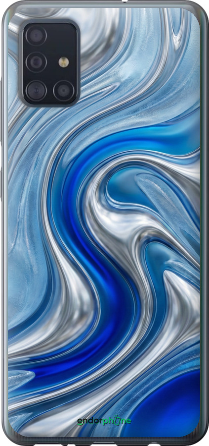 Силиконовый чехол Liquid Chrome для Samsung Galaxy A51 2020 A515F - 6781u-1827 изображение 