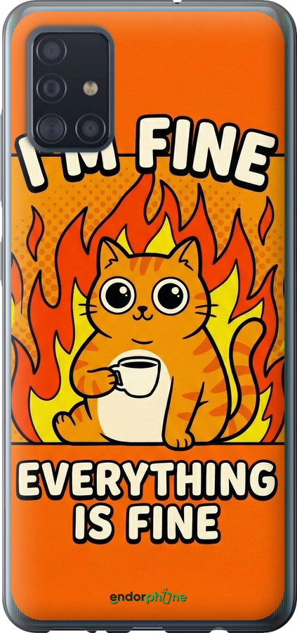 2D пластиковый чехол Funny Cat для Samsung Galaxy A51 2020 A515F - 6786t-1827 изображение 