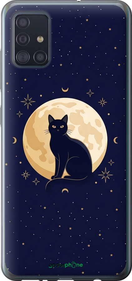 2D пластиковый чехол Cute Cat Celestial/Witchy для Samsung Galaxy A51 2020 A515F - 6787t-1827 изображение 