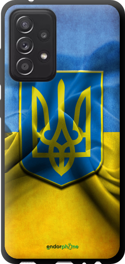 

TPU чорний чохол "Прапор та герб України" для Samsung Galaxy A52, Блакитний