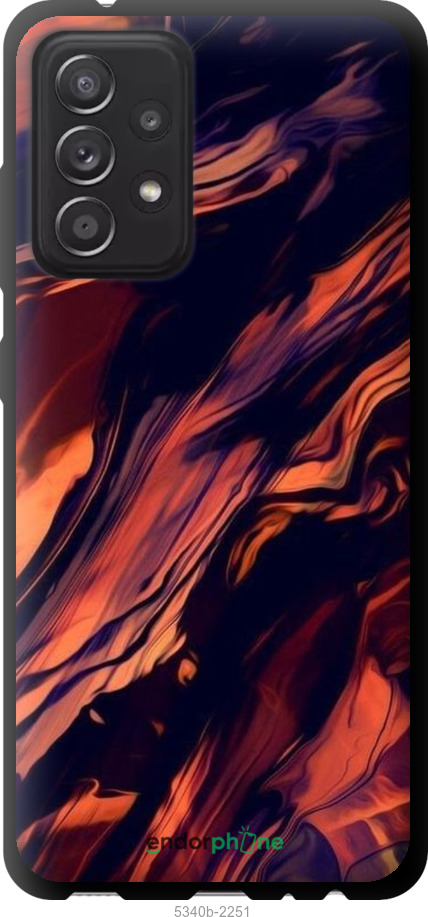 TPU чехол Чорно-помаранчева абстракція для Samsung Galaxy A52s 5G A528B - 5340b-2583 изображение 