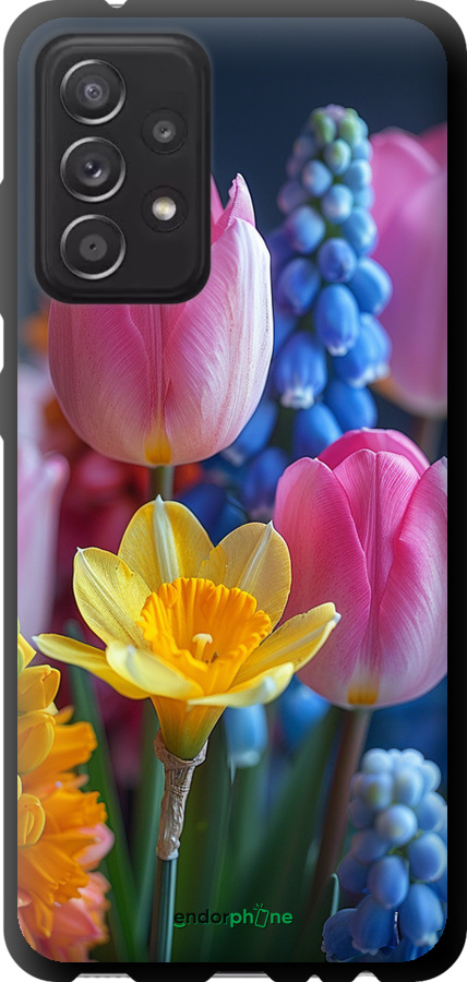 TPU чехол Весняні квіти для Samsung Galaxy A52s 5G A528B - 6058b-2583 изображение 
