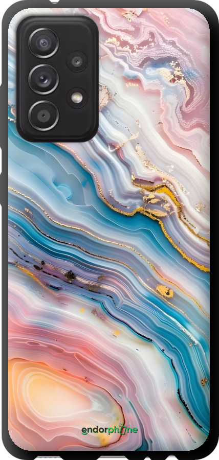 TPU чехол Мрамор красивый для Samsung Galaxy A52 - 6376b-2251 изображение 