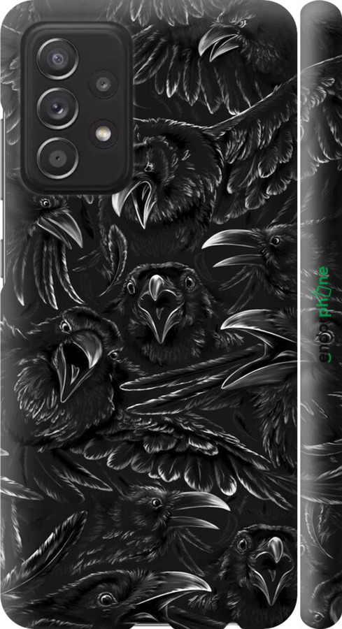3D пластиковий матовий чехол Вороня лють для Samsung Galaxy A52s 5G A528B - 6474m-2583 изображение 