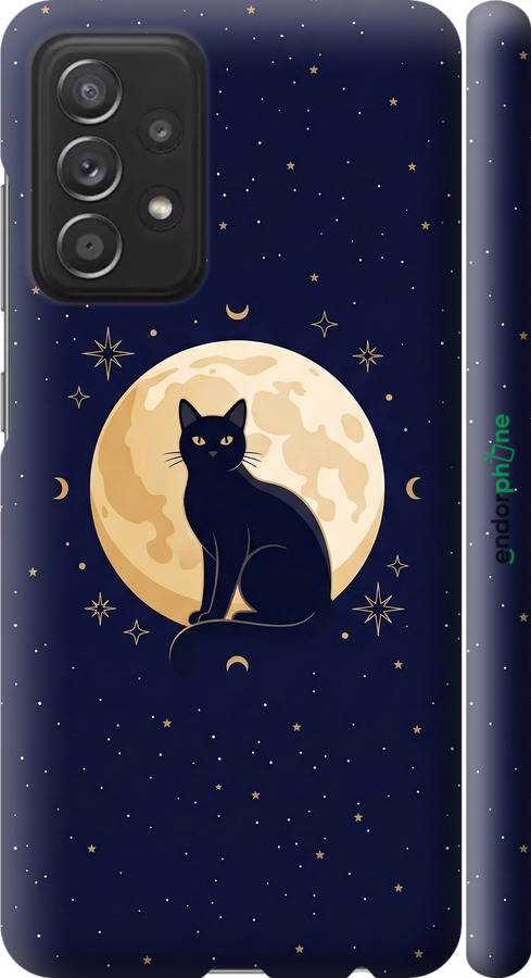 3D пластиковий матовий чехол Cute Cat Celestial/Witchy для Samsung Galaxy A52s 5G A528B - 6787m-2583 изображение 