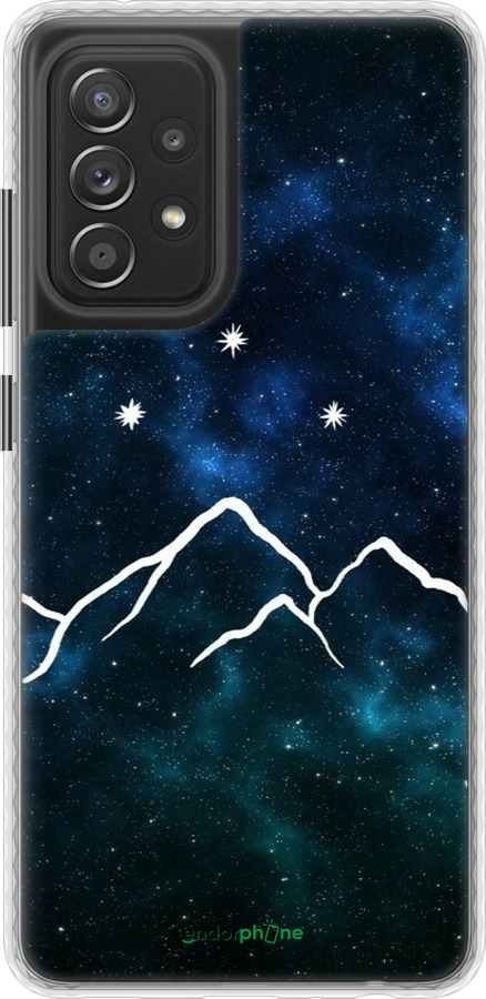 Чохол Bumper чехол Гори та зірки намальовані на тлі галактики для Samsung Galaxy A52s 5G A528B - 6490pc-2583 изображение 