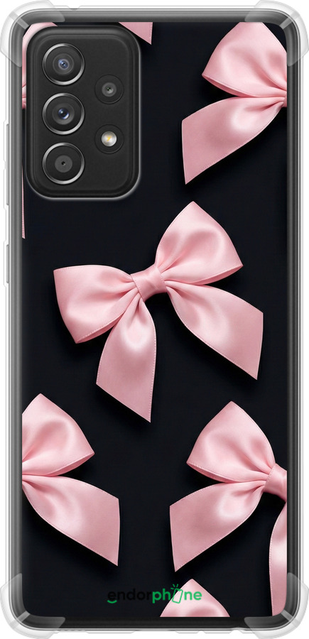 Силикон с усиленными углами чехол Coquette Ribbons Dark Coquette для Samsung Galaxy A52s 5G A528B - 6767sp-2583 изображение 