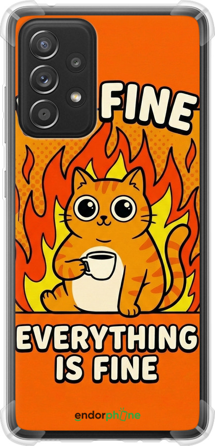 Силикон с усиленными углами чехол Funny Cat для Samsung Galaxy A52s 5G A528B - 6786sp-2583 изображение 