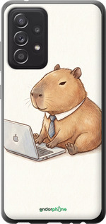 2D пластиковый чехол 'Funny Capybara CEO Working' для Samsung Galaxy A52s 5G A528B изображение 2