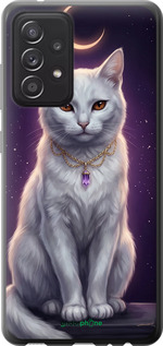 2D пластиковый чехол Mystic White Cat Gothic Dark Purple Gold для Samsung Galaxy A52s 5G A528B - 6805t-2583 изображение 