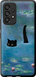 TPU чехол С изображением кота и водяной лилии Monet для Samsung Galaxy A53 A536E - 6519b-2585 изображение 