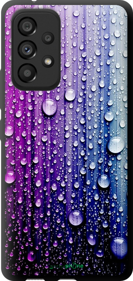 

TPU чорний чохол "Краплини води" для Samsung Galaxy A53 A536E, Синій