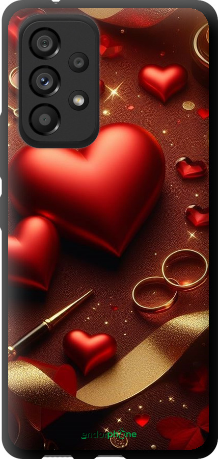 TPU чехол Сердечки v3 для Samsung Galaxy A53 A536E - 5833b-2585 изображение 