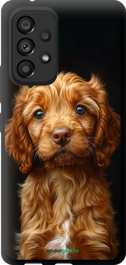 TPU чехол Cocker spaniel на черном фоне для Samsung Galaxy A53 A536E - 6137b-2585 изображение 