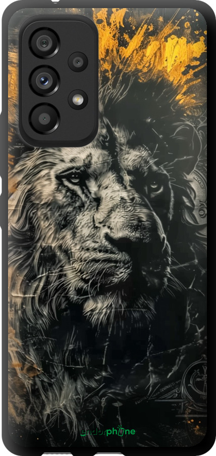 TPU чехол Лев в золотых красках для Samsung Galaxy A53 A536E - 6155b-2585 изображение 