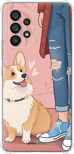 Силикон с усиленными углами чехол Корги 3 для Samsung Galaxy A53 A536E - 6707sp-2585 изображение 