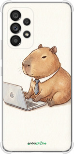 Силикон с усиленными углами чехол Funny Capybara CEO Working для Samsung Galaxy A53 A536E - 6777sp-2585 изображение 