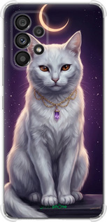Силіконовий протиударний с посиленими кутами чехол Mystic White Cat Gothic Dark Purple Gold для Samsung Galaxy A53 A536E - 6805sp-2585 изображение 