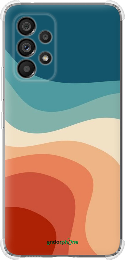 Силикон с усиленными углами чехол В стиле ретро с волнами для Samsung Galaxy A53 A536E - 6531sp-2585 изображение 