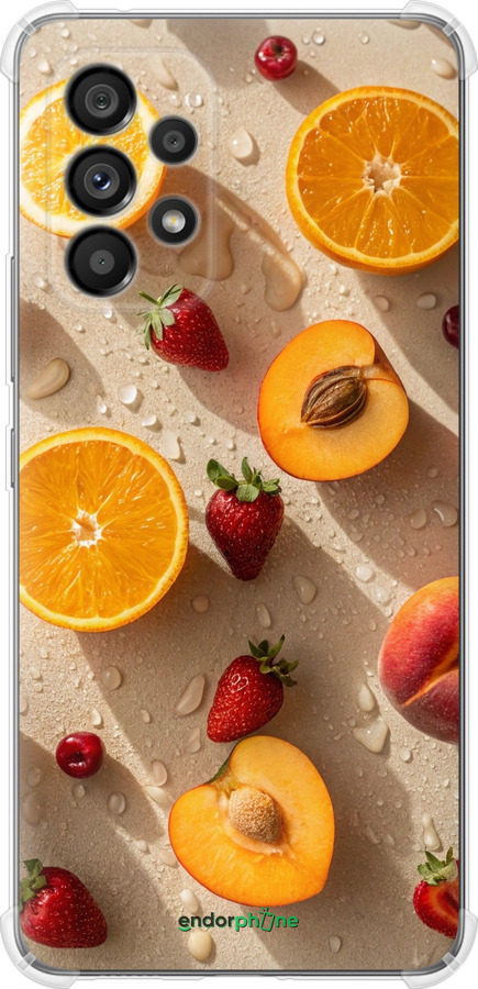 Силикон с усиленными углами чехол Фрукты 3 для Samsung Galaxy A53 A536E - 6703sp-2585 изображение 