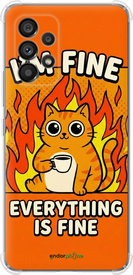 Силикон с усиленными углами чехол Funny Cat для Samsung Galaxy A53 A536E - 6786sp-2585 изображение 