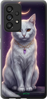 Силиконовый чехол Mystic White Cat Gothic Dark Purple Gold для Samsung Galaxy A53 A536E - 6805u-2585 изображение 