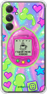 Силикон с усиленными углами чехол Y2K Aesthetic Retro Pet: Годуй мене кавою для Samsung Galaxy A54 A546E - 6784sp-2935 изображение 