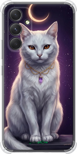 Силіконовий протиударний с посиленими кутами чехол Mystic White Cat Gothic Dark Purple Gold для Samsung Galaxy A54 A546E - 6805sp-2935 изображение 