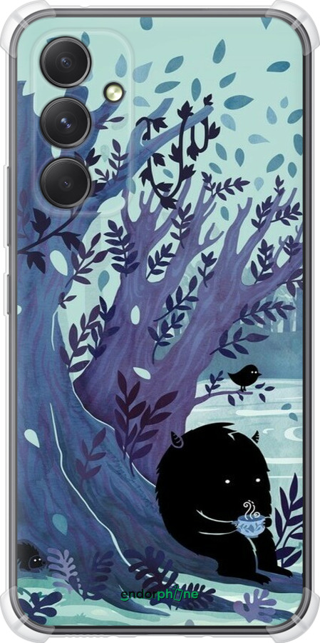 Силикон с усиленными углами чехол Арт принт Тихое место чая для Samsung Galaxy A54 A546E - 6544sp-2935 изображение 